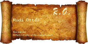 Rudi Ottó névjegykártya