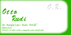 otto rudi business card